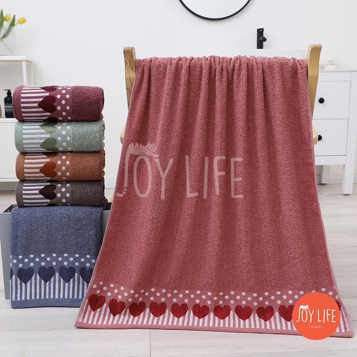 Joy Towel Handuk Mandi Katun 80X160 70X140 Handuk Dewasa Motif Angola Tebal Merek Sarang Lebah