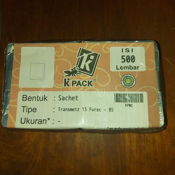 Sachet transmetz TM 15 ( 8x9 ) kemasan transparan metalized