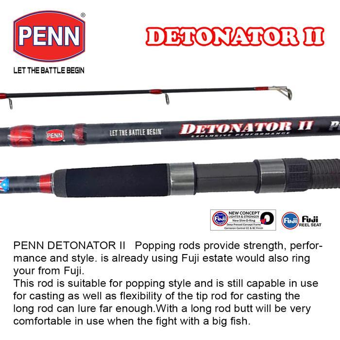 Penn Joran Pancing Spinning Detonator Popping 210Cm - 228M Hi-Carbon Blank Xwrapping Super Strong