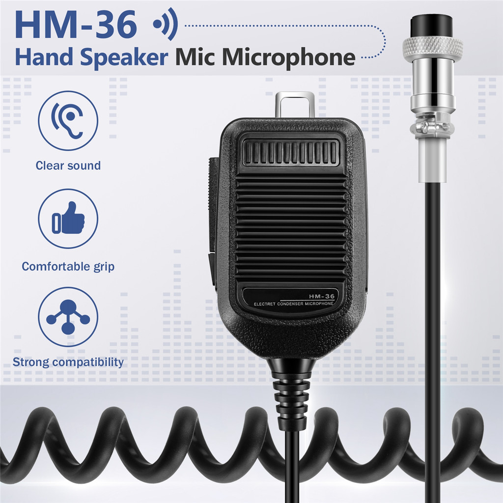 SMIEA HM-36 Hand Speaker Mic microphone for ICOM Radio IC-718 IC-78 IC-765 IC-761 IC-7200 IC-7600