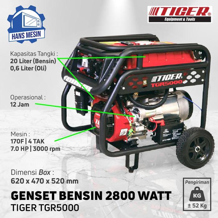 Tiger Genset 3000 Watt TGR 5000 / TGR-5000 / TGR5000