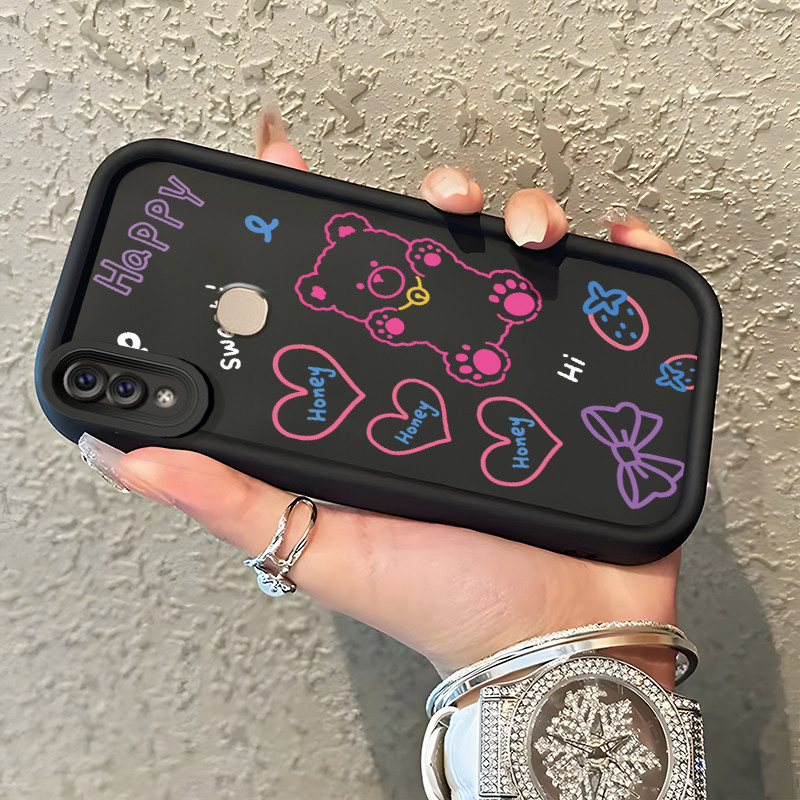 Casing Hp Untuk VIVO V9 V9 Pro V9 Youth Y85 Y85A Z1i Z3X Case Casing HP Beruang yang rusak Pola kasu