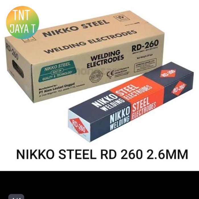KAWAT LAS NIKKO STEEL RD 2.6MM 5 KG / KAWAT LAS BESI NIKKO RD 260 2.6MM / NIKKO 2.6MM