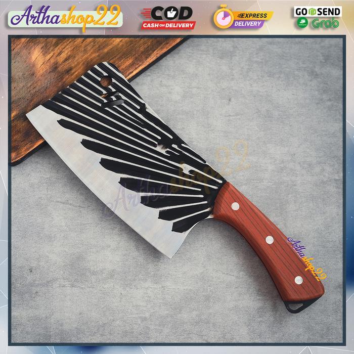 Pisau Koki Cina Clever Knife Pisau Dapur Serbaguna Stainless Steel - Cocok Untuk Memotong Daging