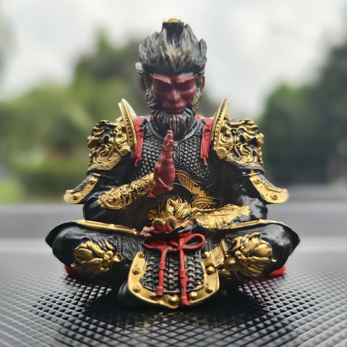 Promo Guncang Black Myth: Wukong Figur & Tongkat Toya Sakti Pajangan Model Bahan Besi Dengan Ukiran