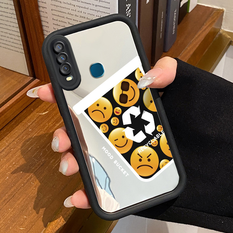Casing Hp VIVO Y17 Y15 Y12 Y12i Y3 Y3s 2020 Case Casing Sebuah tas emosi Pola Kasus cermin tangga HP