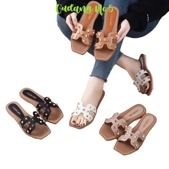 SALE Sandal Selop Jelly Model Duri-duri Terbaru Wanita PCU 6666 Sendal Import Premium Termurah