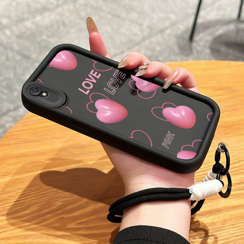 Casing Hp untuk Xiaomi Redmi 9A 9I Case Casing cinta pola Cesing HP pelindung Softcase Silikon Kasin