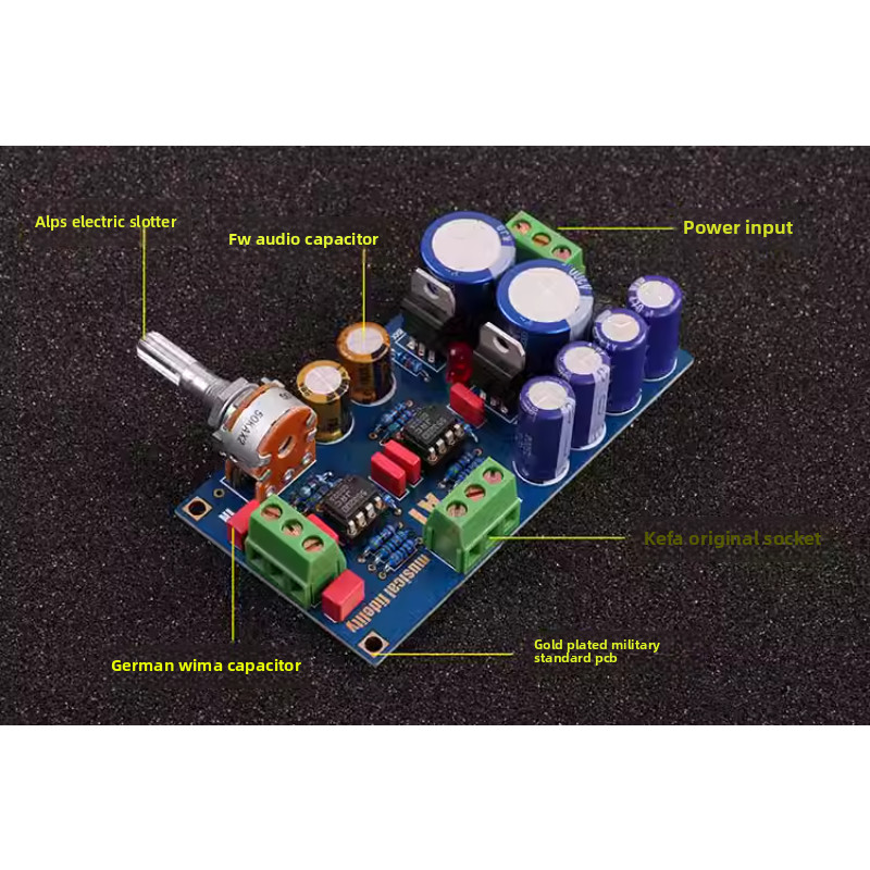 Music A1 Front-End Board 5532 Front Mounted Fax Headphone Amplifier, Fever Level Front-End Loose Kit