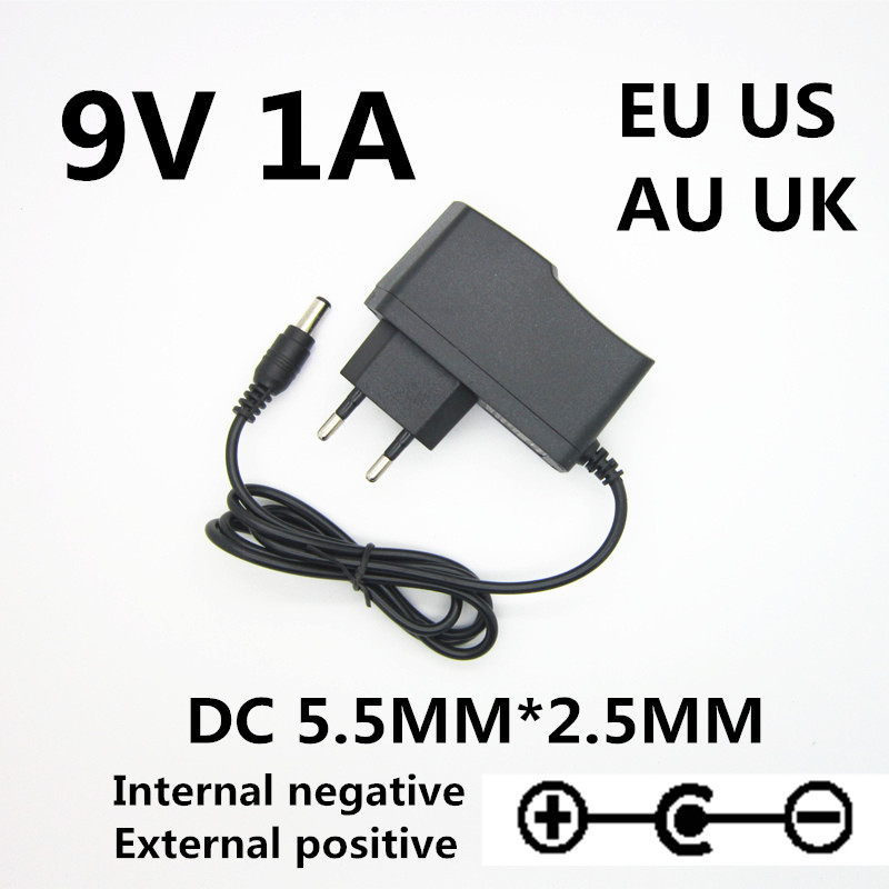 STOK TERBATAS  1PCS 9V 1A 1000MA AC DC Adaptor Adapter Power Supply Wall Charger For CASIO LK300tv L