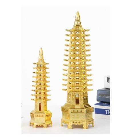 Hiasan Miniatur Pagoda Ornamen Pagoda Temple Dekorasi Patung Pagoda Koleksi Pajangan Hiasan Kuningan