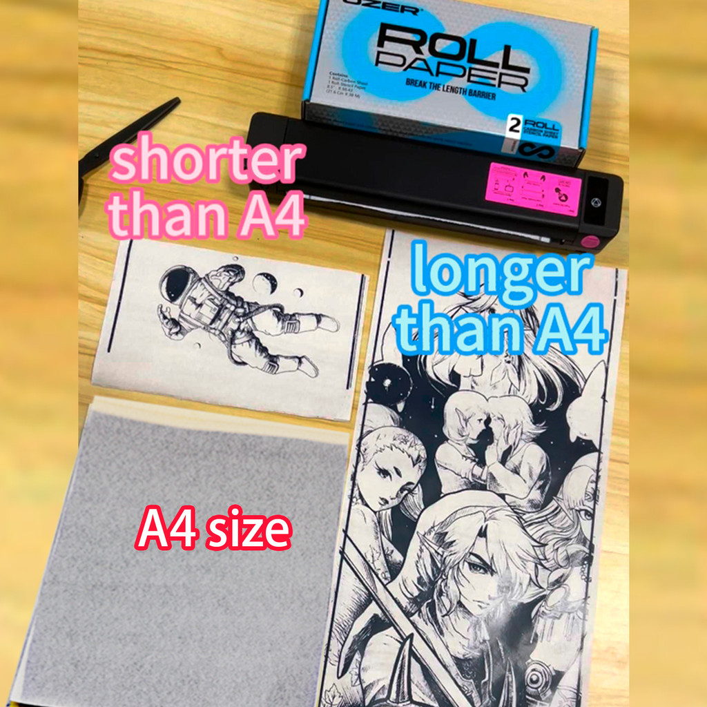 OZER Tattoo Transfer Paper Rolling Paper Thermal Copier Template Paper for Thermal Printer Tattoo