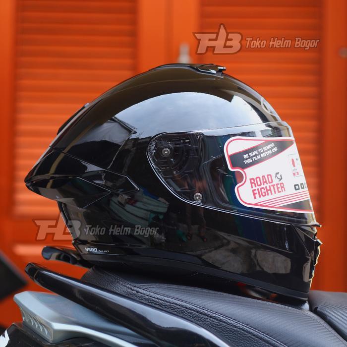 NHK HELM MARK-1 2V SOLID BLACK DOUBLE VISOR LIGHTSMOKE