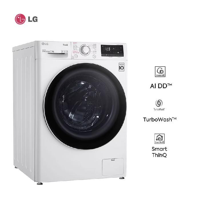 LG FV1411S5WN Mesin Cuci Front Loading AI DD & Steam 11Kg LG
