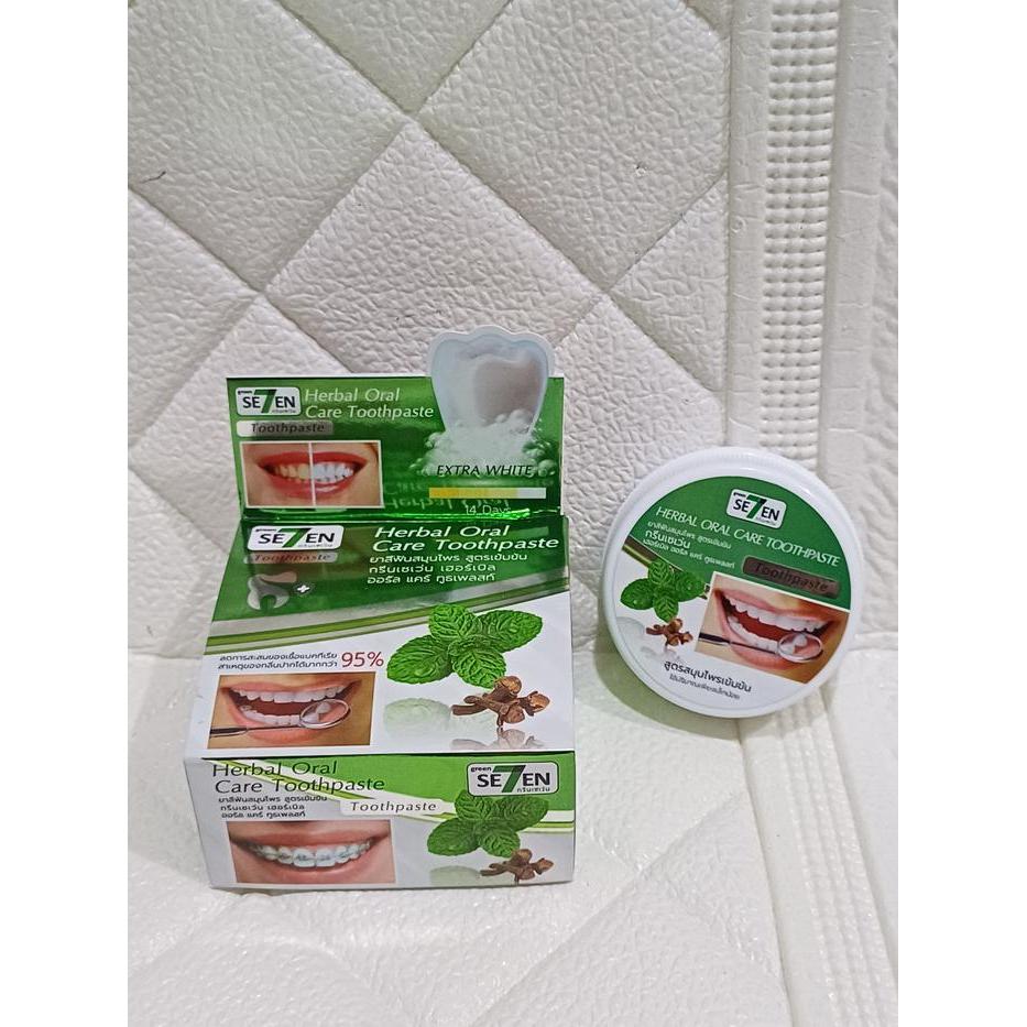READY GREEN SE7EN//HERBAL ORAL CARE TOOTHPASTE//ODOL PEMUTIH GIGI/ORI 100% THAILAND