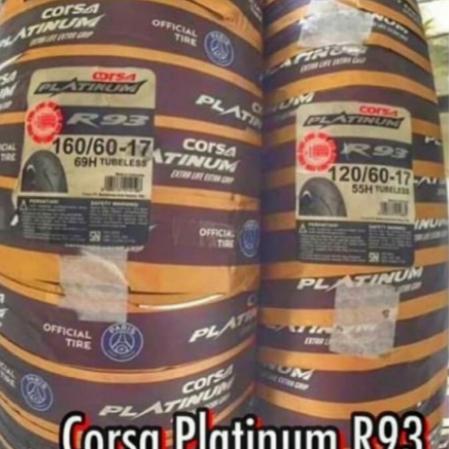 paketan ban luar Corsa r93 platinum UK 120/60-17 dan 160/60-17