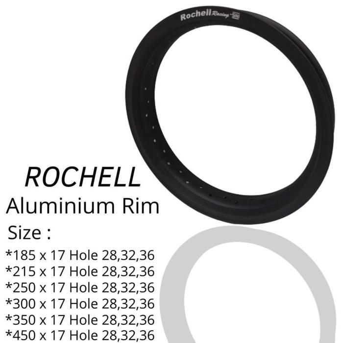 [Siap Kirim] Velg Rim / Velg Ruji / Velg Motor Rochell Lubang/Hole 28 Ring 17 X 450