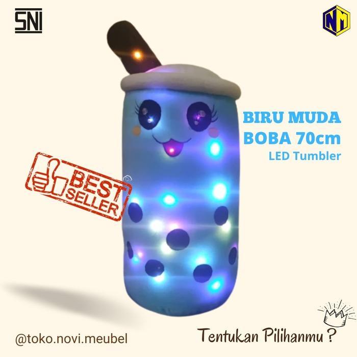 Boneka Boba Bantal Boba Giant Super Besar 70 Cm Led Sni Terlaris Boba Viral Kado Dolls Terlaris