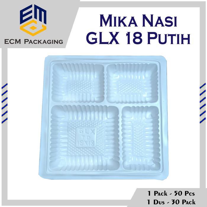 50 pcs MIKA NASI DUS 18 SEKAT5 MIKA PUTIH MIKA NASI GALAXY 18x18 Skat 5 MIKA GLX TD 18 (HIPS) 50 PCS