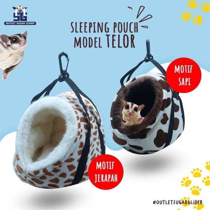 PROMO MURAH SLEEPING POUCH MODEL TELOR UNTUK HEWAN SUGAR GLIDER / TUPAI TERBANG