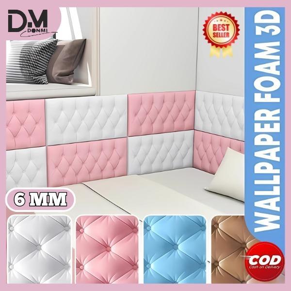 [] Donmi Wallpaper Dinding Foam 6mm Headboard Pelindung Kepala Bayi Foam Empuk & Tebal Anti