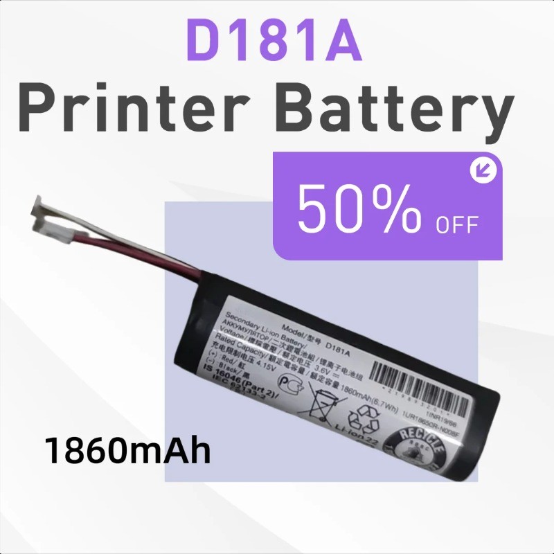 1860mAh for Epson EPSONR WF100/WF110 D181A Printer Battery