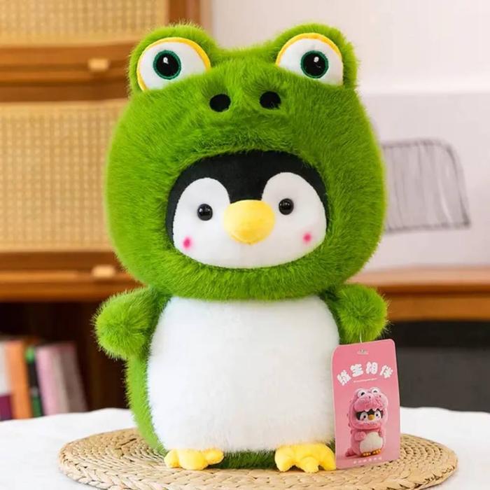 MAINAN BONEKA BERUANG PENGUIN KARTUN LUCU TOPI PENYEMBUH SUPER LEMBUT BATCH BANTAL TIDUR KATAK HIU