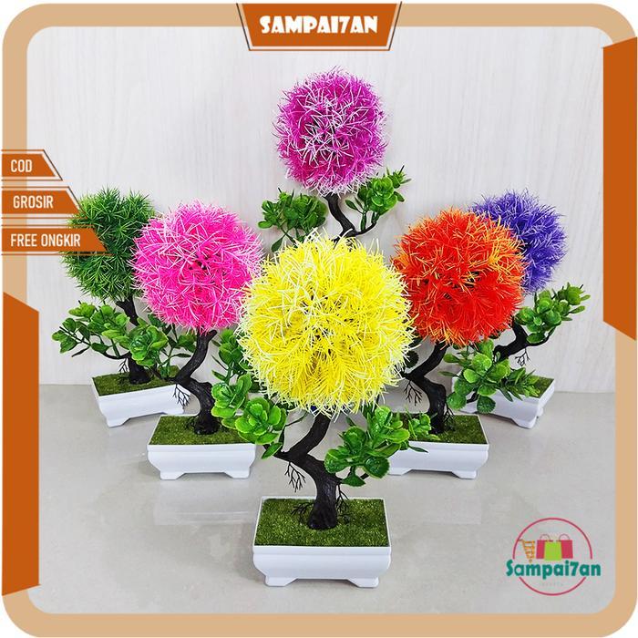 Tanaman Hias Plastik Bunga Artificial Pot Dekorasi Rumah Bunga Bonsai Hiasan Meja Tamu PBP06