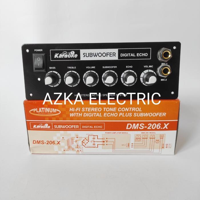 Termurah Kit Tone Control Stereo Mic Echo Subwoofer Plus Panel Dms 206