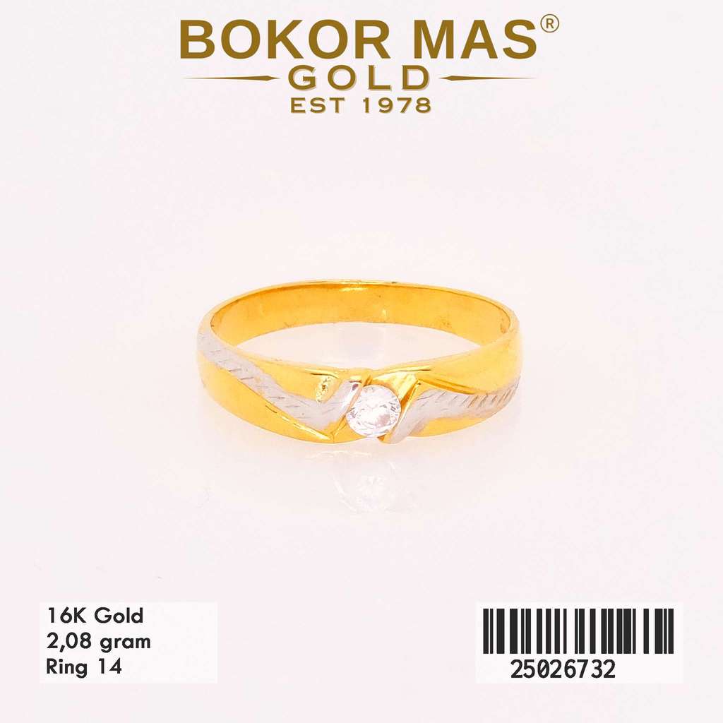 BokorMas Gold Cincin Nikah Permata Emas Asli Kadar 16K 25026732