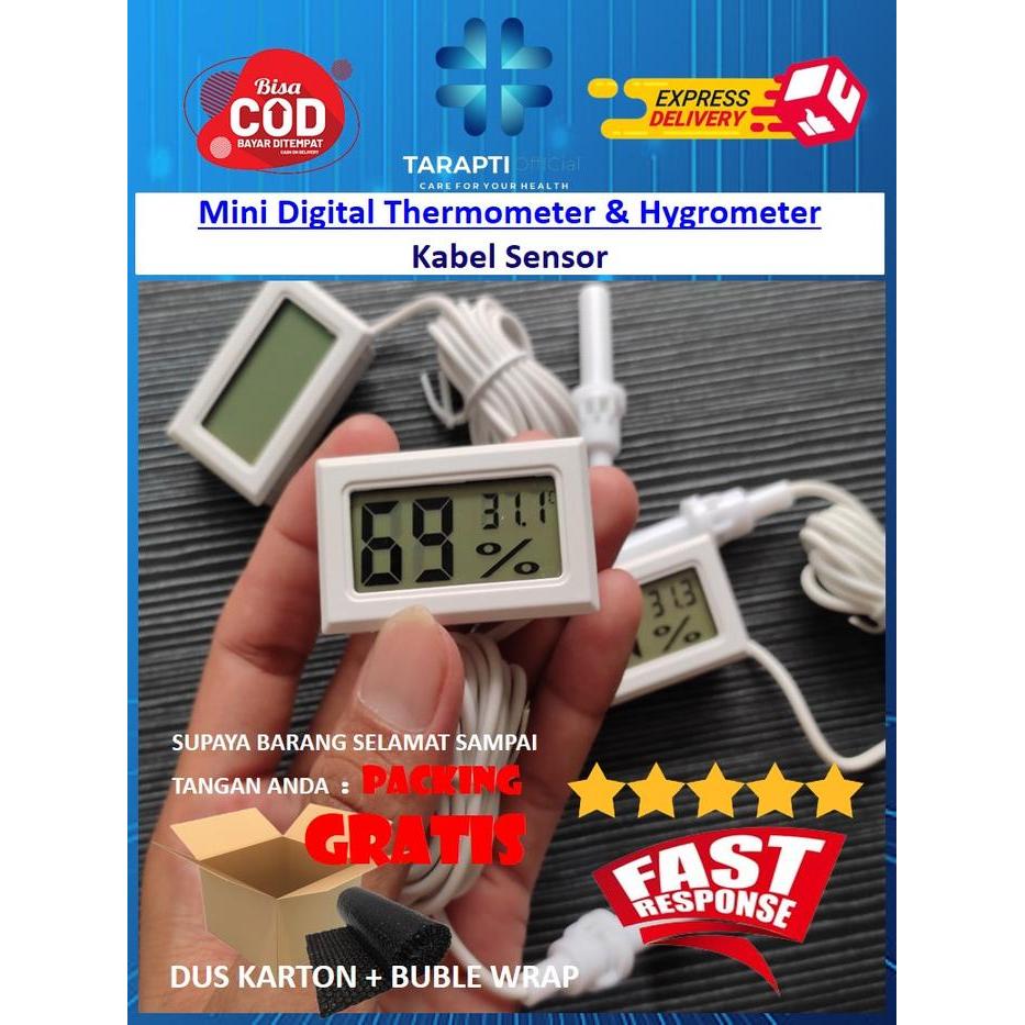 Terlaris Mini Digital Thermometer & Hygrometer Kabel Sensor untuk Kulkas Mobil Interior dengan