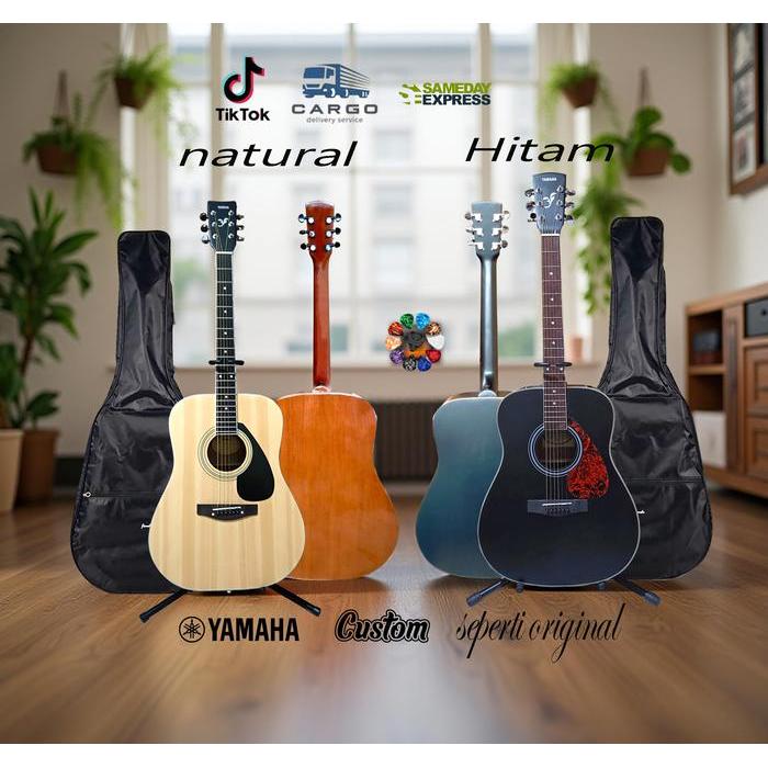 Gitar Akustik Yamaha Custom F310 Hitam EQ 7545R High Quality