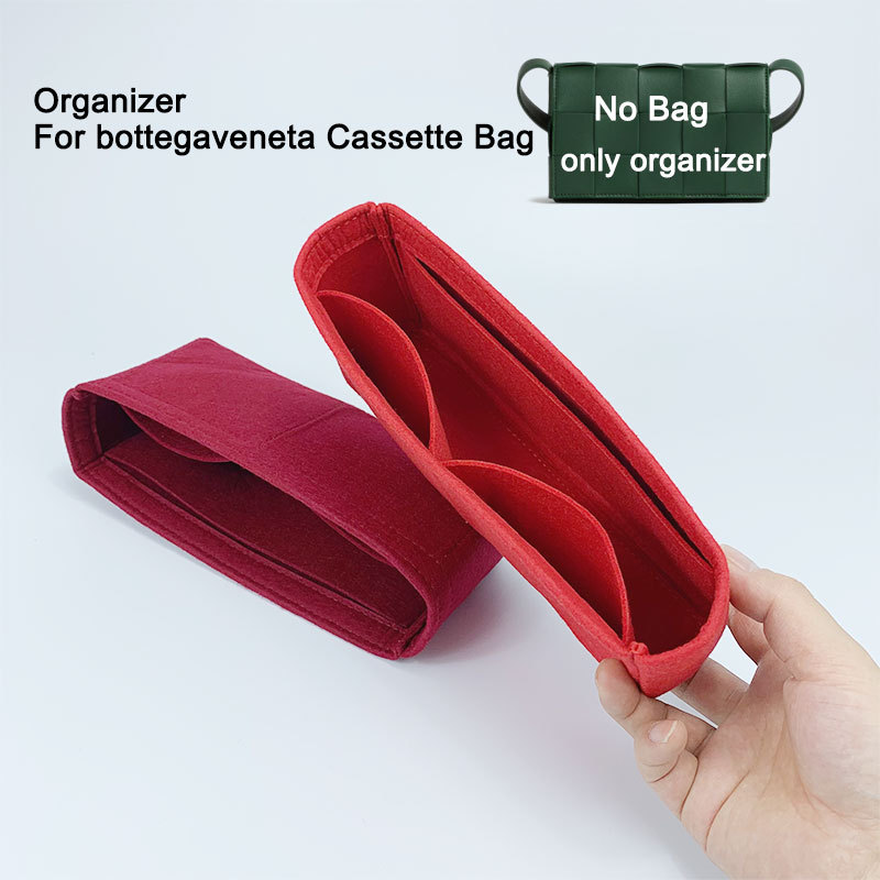 Purse Insert Organizer Fit For BV Cassette Crossbody Bag 23x5.5x15cm , Lining Inner Bag Seperators