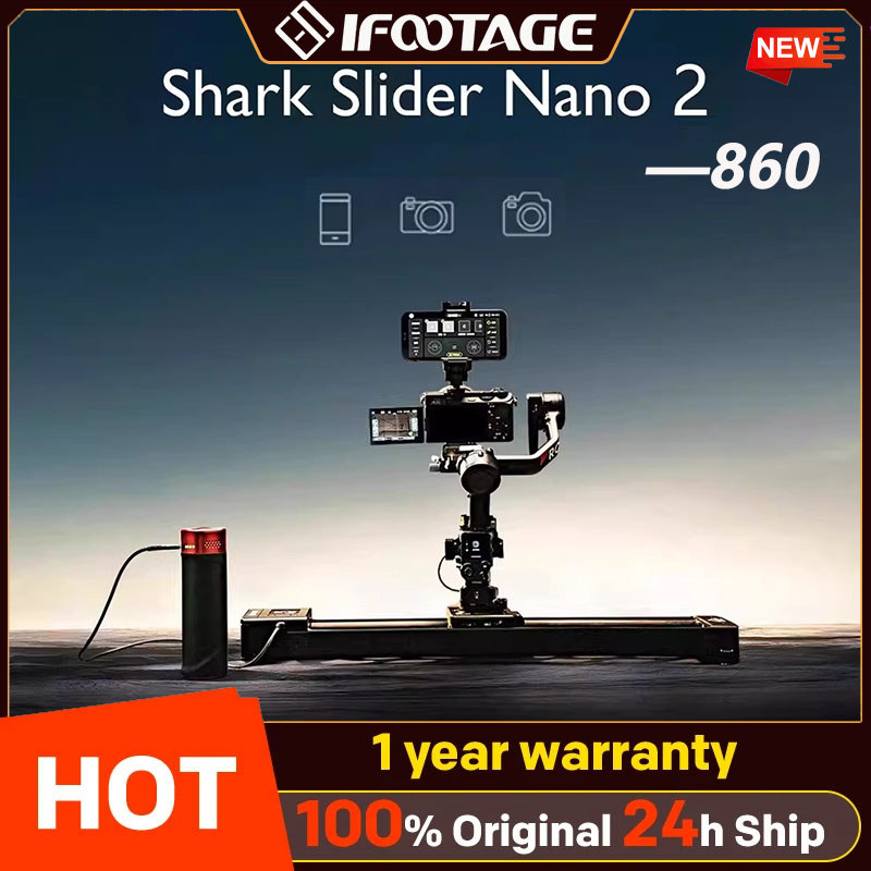 IFOOTAGE Shark Slider Nano II 860 Camera Slider Long Version for DJI RS2, RS2 Pro, RS3 Pro, RS4, RS4