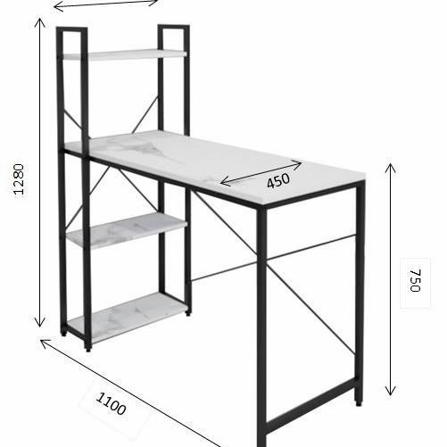 Meja Belajar / Meja Kerja Minimalis Chloe / Meja Rak Serbaguna