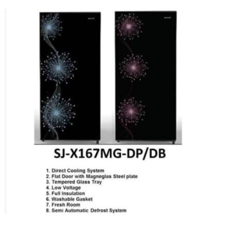 SHARP SJ-X167MG-DP/DB KULKAS 1 PINTU SJX167MG