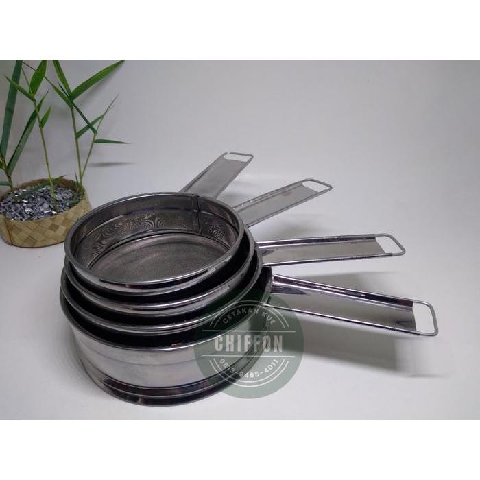 saringan ayakan tepung stainless / saringan gagang