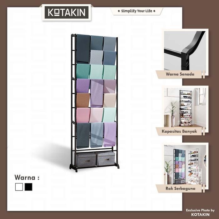 Rak Hijab 10 Susun 2 Sisi Gantungan Kerudung Hanger Jilbab Multifungsi Kokoh