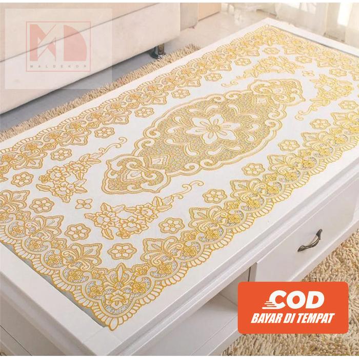 Taplak Meja Ruang Tamu PVC Mewah Sultan Bergaya Elegan dengan Banyak Motif taplak meja TamuPremium