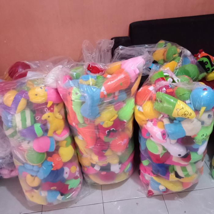 Boneka Mesin Capit 1 Bal Isi 100 Pcs