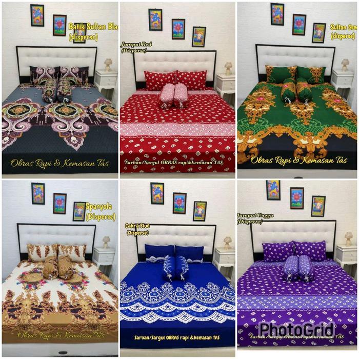 SPREI DOBLE KARET PENGAIT ANTI GESER SPREI BATIK 180X200 SPREI SULTAN SPREI BATIK KUWUNG JUMPUTAN