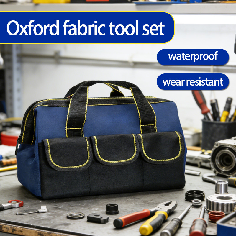 Multifunctional Tool Bag Large Capacity Oxford Canvas Waterproof Bag Thicken Wear-Resistant Tool