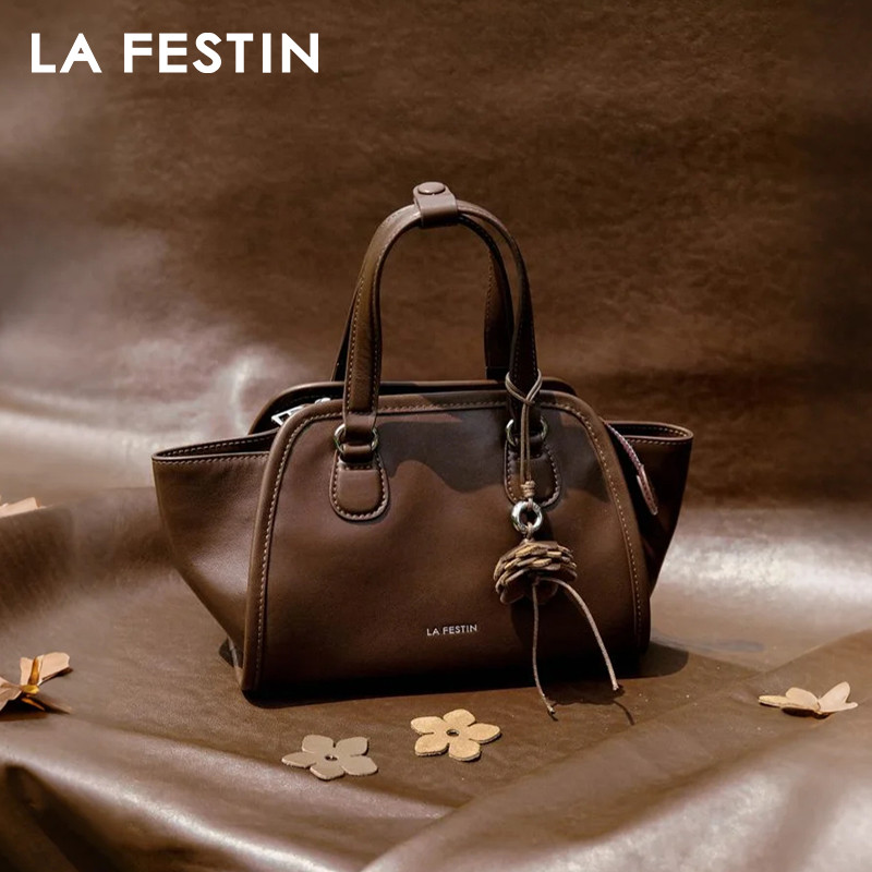 LA FESTIN Original Brand Women's Bag Shoulder Bag Leather Handbag 2025 New Dumpling Bag Fashion