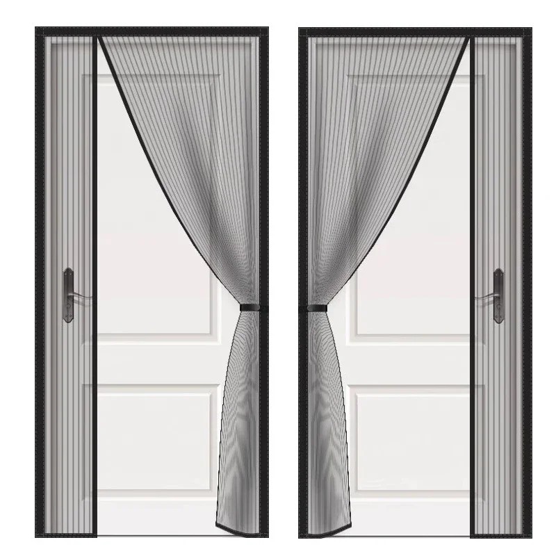 Magnetic screen door curtain,mosquito control,insects,flying insects,pests,automatic closing,