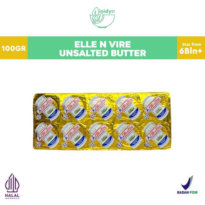 ELLE N VIRE UNSALTED BUTTER PORTION 10X10gr / ELLE & VIRE UB MPASI Susu Baking