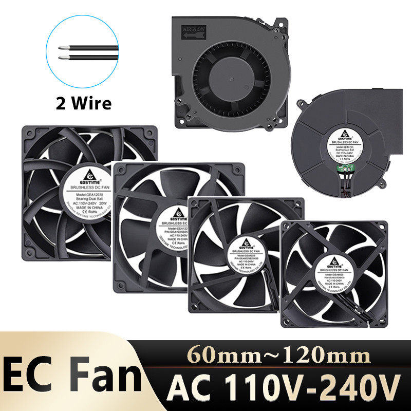 JUAL  Gdstime EC 120mm 90mm 80mm Fan 230V Cpu Cooler AC 110V 120V 220V 240V Ball Brushless Fan PC Fa
