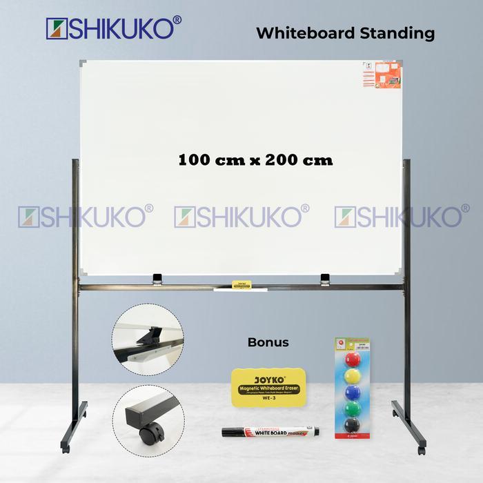 PAPAN TULIS / WHITEBOARD STANDING MAGNET 100 X 200