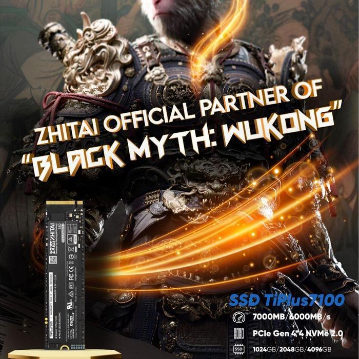 ZHITAI SSD TiPlus 7100 1TB 2TB 4TB PCIe 4.0 M.2 PS5 Laptop SSD M2 Tiplus7100 1024GB High Transfer