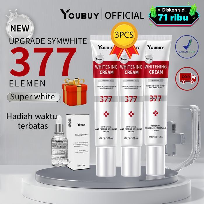 YOUBUY Whitening Cream krim pemutih wajah3PCSBerikan YOUBUY Whitening and Brightening Essence untuk