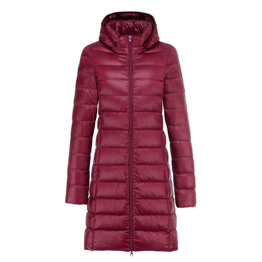 5XL 4XL Plus Long Down Jacket Women Winter Ultra Light Down Jacket Women With Hooded Down Coat